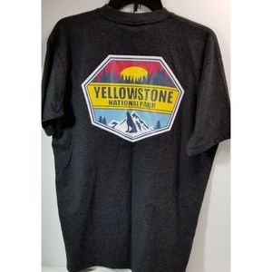 Yellowstone National Park T Shirt Size Large Unisex Black Men Women